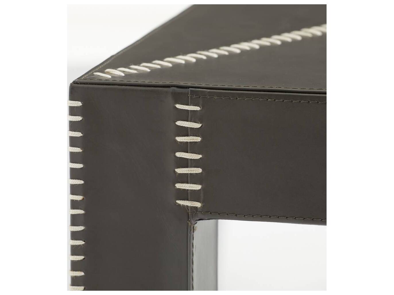 Arteriors Home Rectangular Leather Dim Gray Blackened Bronze Hidalgo Coffee Table