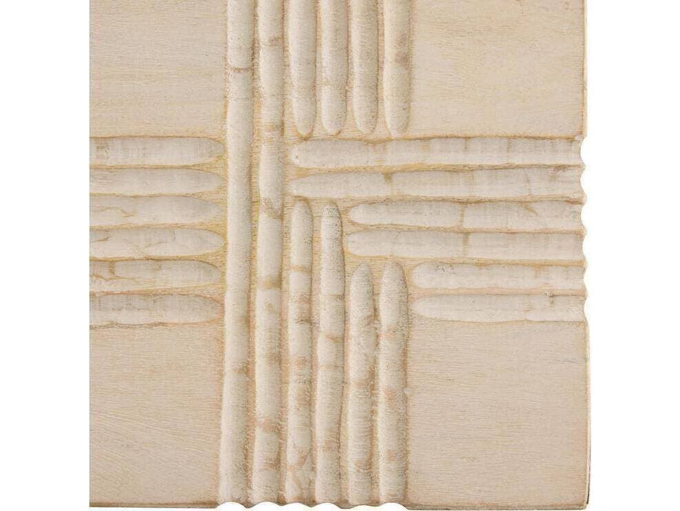 Arteriors Home Kamira Square Wood Whitewash Blackened Bronze Black Coffee Table