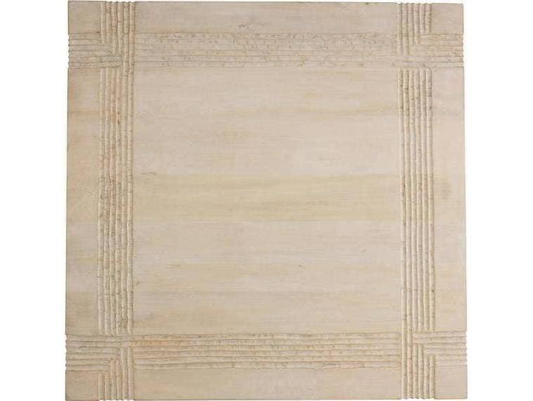 Arteriors Home Kamira Square Wood Whitewash Blackened Bronze Black Coffee Table