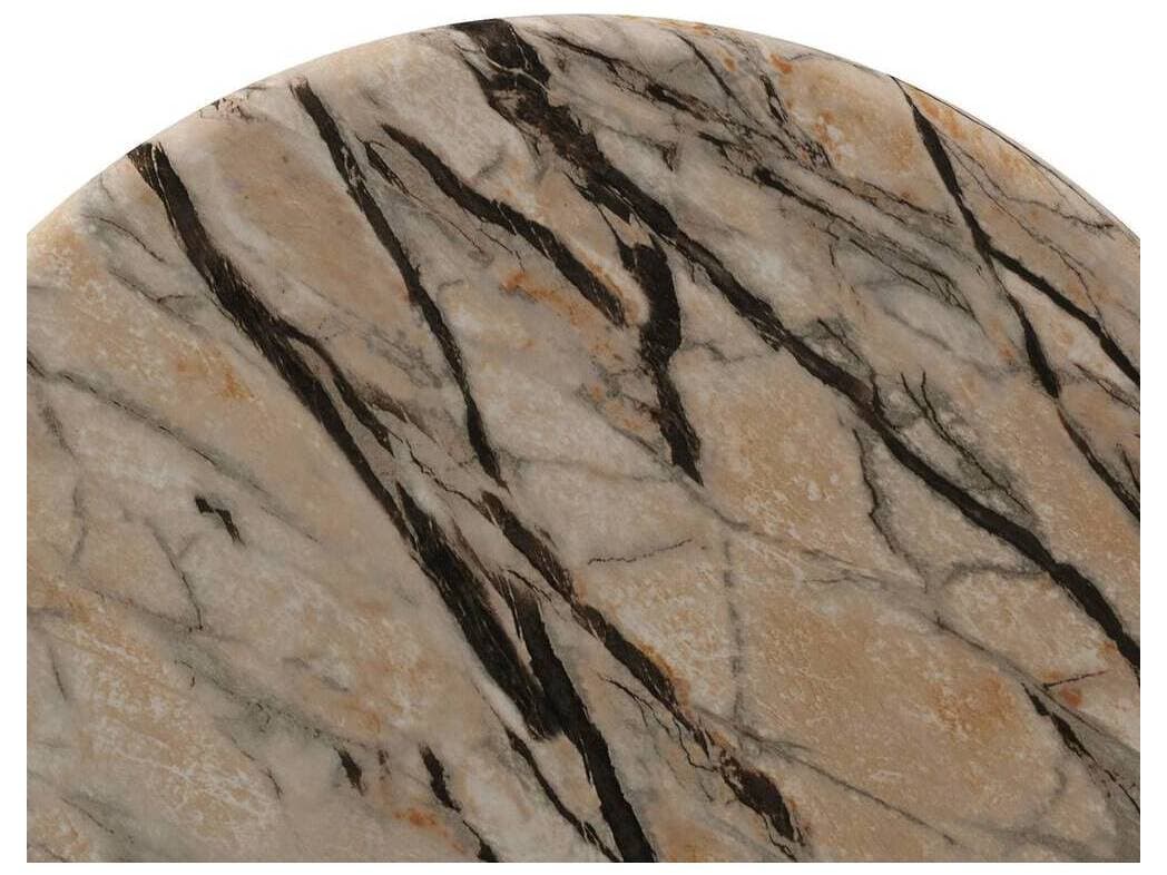 Arteriors Home Zahara Round Mojave Faux Marble Coffee Table