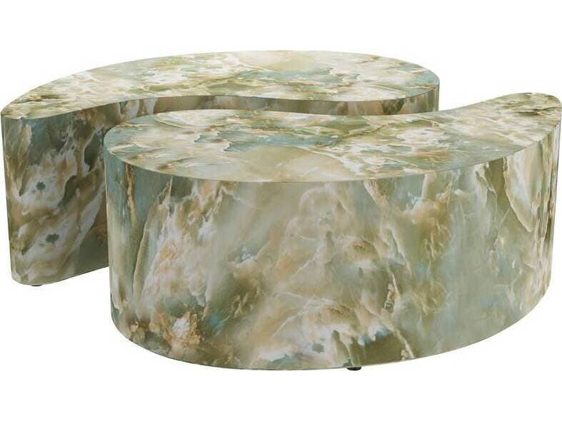 Arteriors Home Jade Faux Marble Adeline Coffee Table