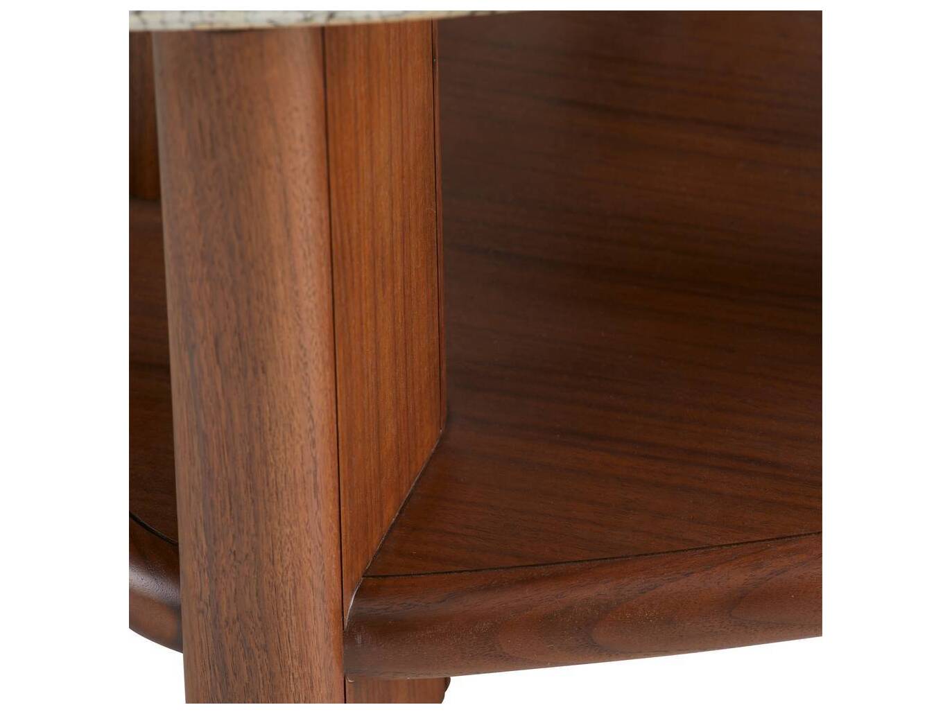 Arteriors Home Round Natural Eggshell Satin Walnut Forney Coffee Table