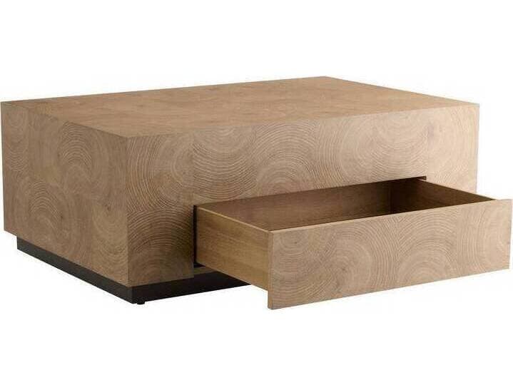 Arteriors Home Justice Rectangular Wood Oyster Bronze Gray Black Coffee Table