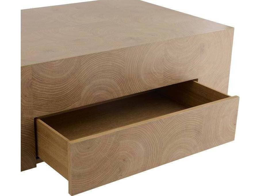 Arteriors Home Justice Rectangular Wood Oyster Bronze Gray Black Coffee Table