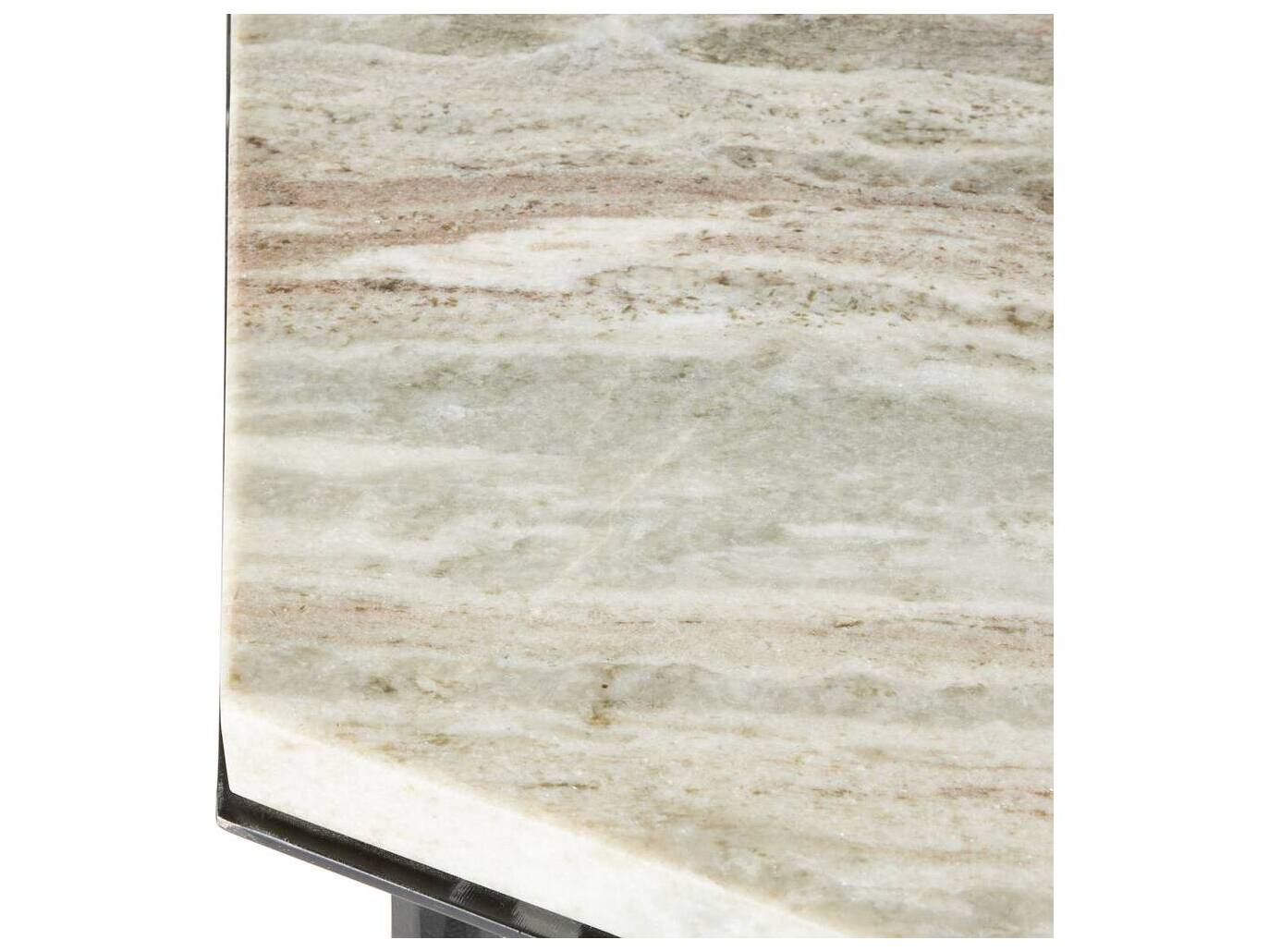 Arteriors Home Estrella Hexagon Marble Toronto Blackened Iron Dining Table