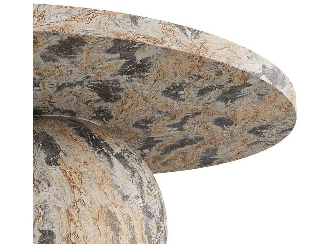 Arteriors Home Round Sahara Faux Marble Brenna Console Table