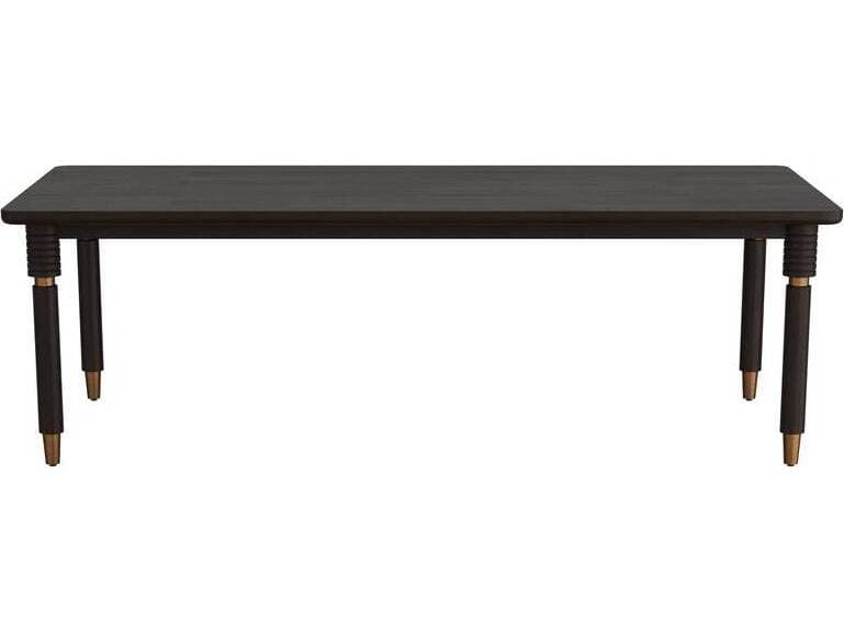 Arteriors Home Andrade Rectangular Wood Umber Antique Brass Dining Table