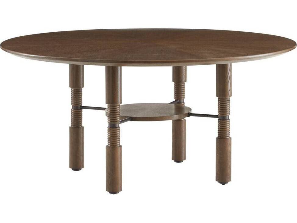 Arteriors Home Heger Round Wood Tortoise Bronze Dining Table