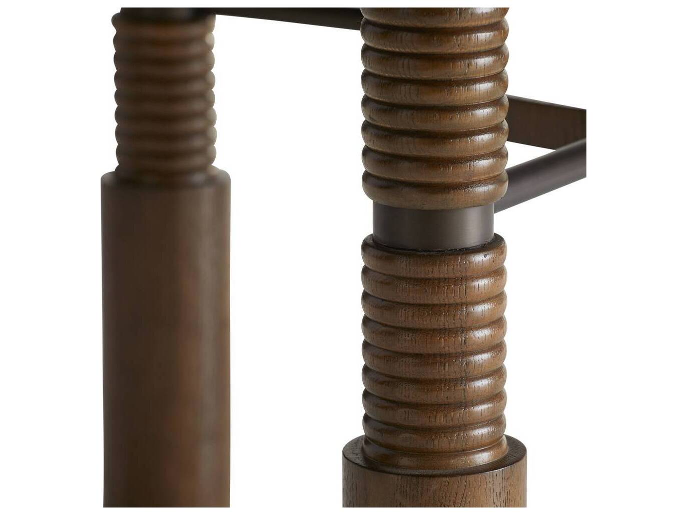 Arteriors Home Heger Round Wood Tortoise Bronze Dining Table