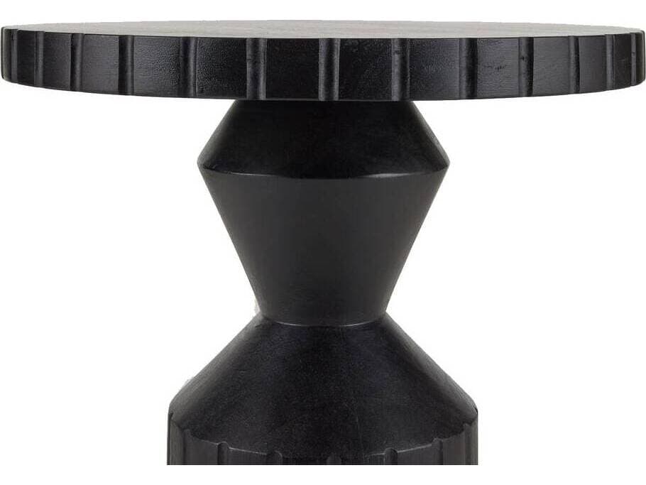 Arteriors Home Calypso Round Wood Ebony End Table