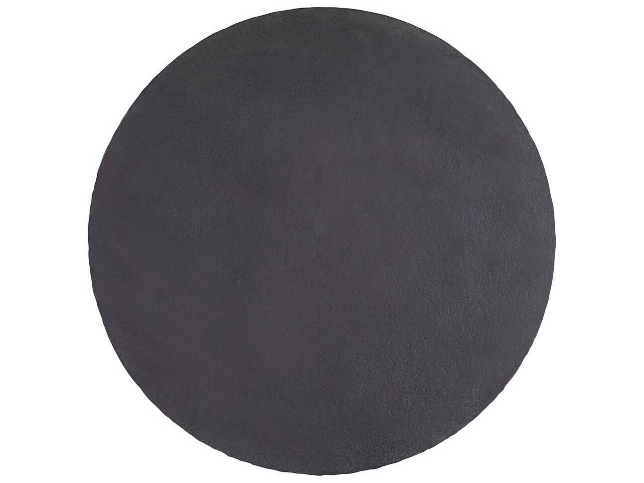 Arteriors Home Round Metal Blackened Bronze Antique Brass Floyd End Table