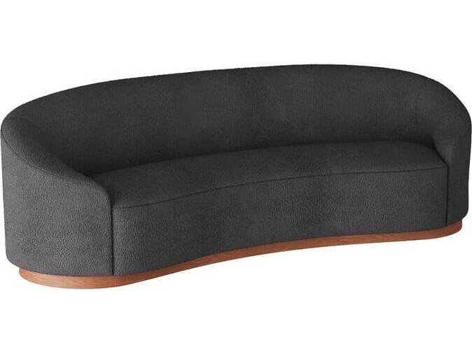 Arteriors Home Turner Charcoal White Oyster Black Upholstered Sofa