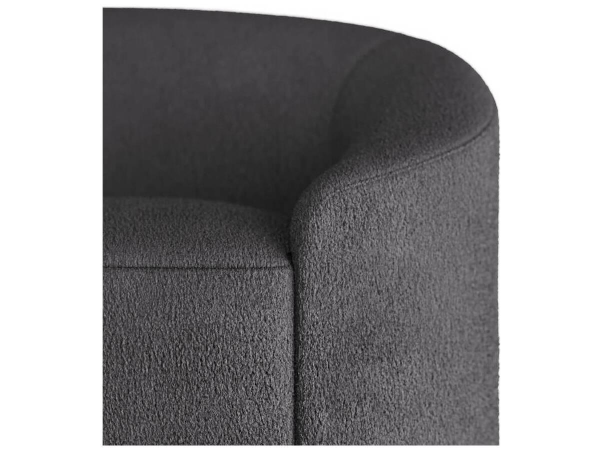 Arteriors Home Turner Charcoal White Oyster Black Upholstered Sofa