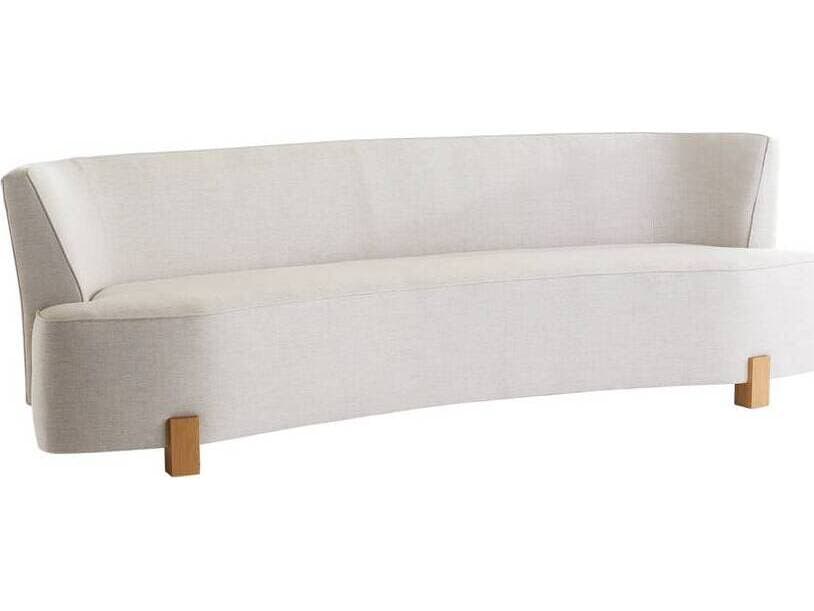 Arteriors Home Claude Heron White Oyster Upholstered Sofa