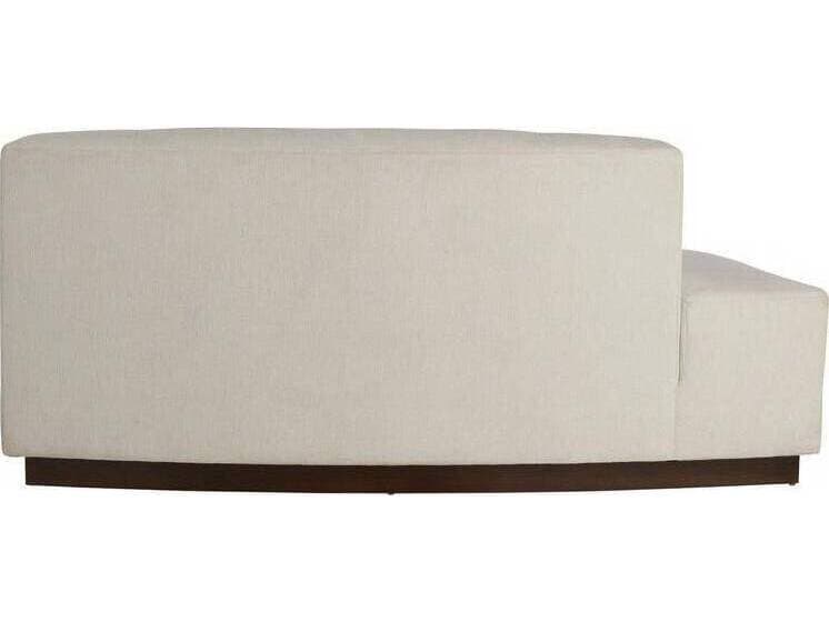 Arteriors Home Islander Vanilla Dark Walnut White Brown Upholstered Loveseat