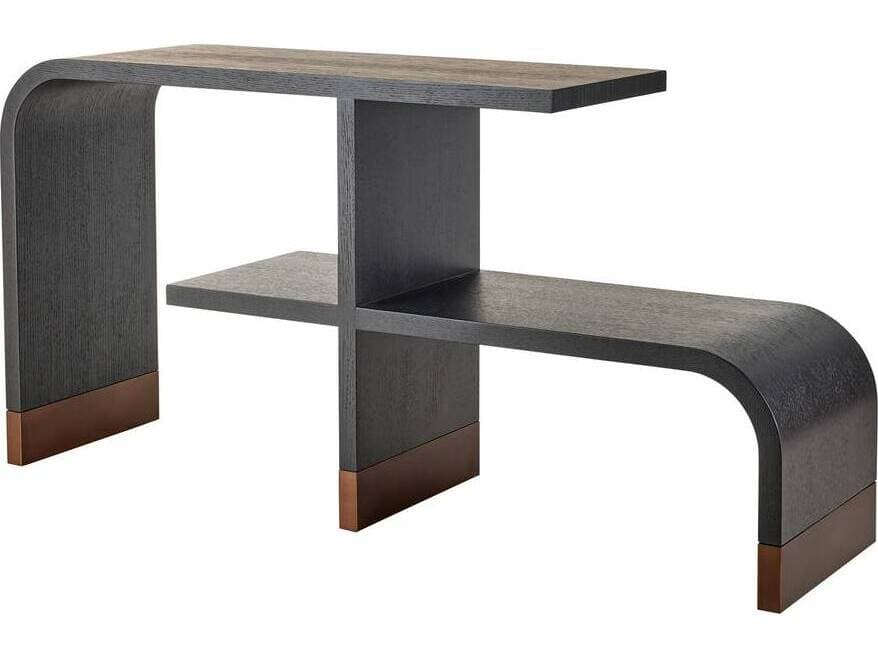 Arteriors Home Ebony Antique Brass Etagere