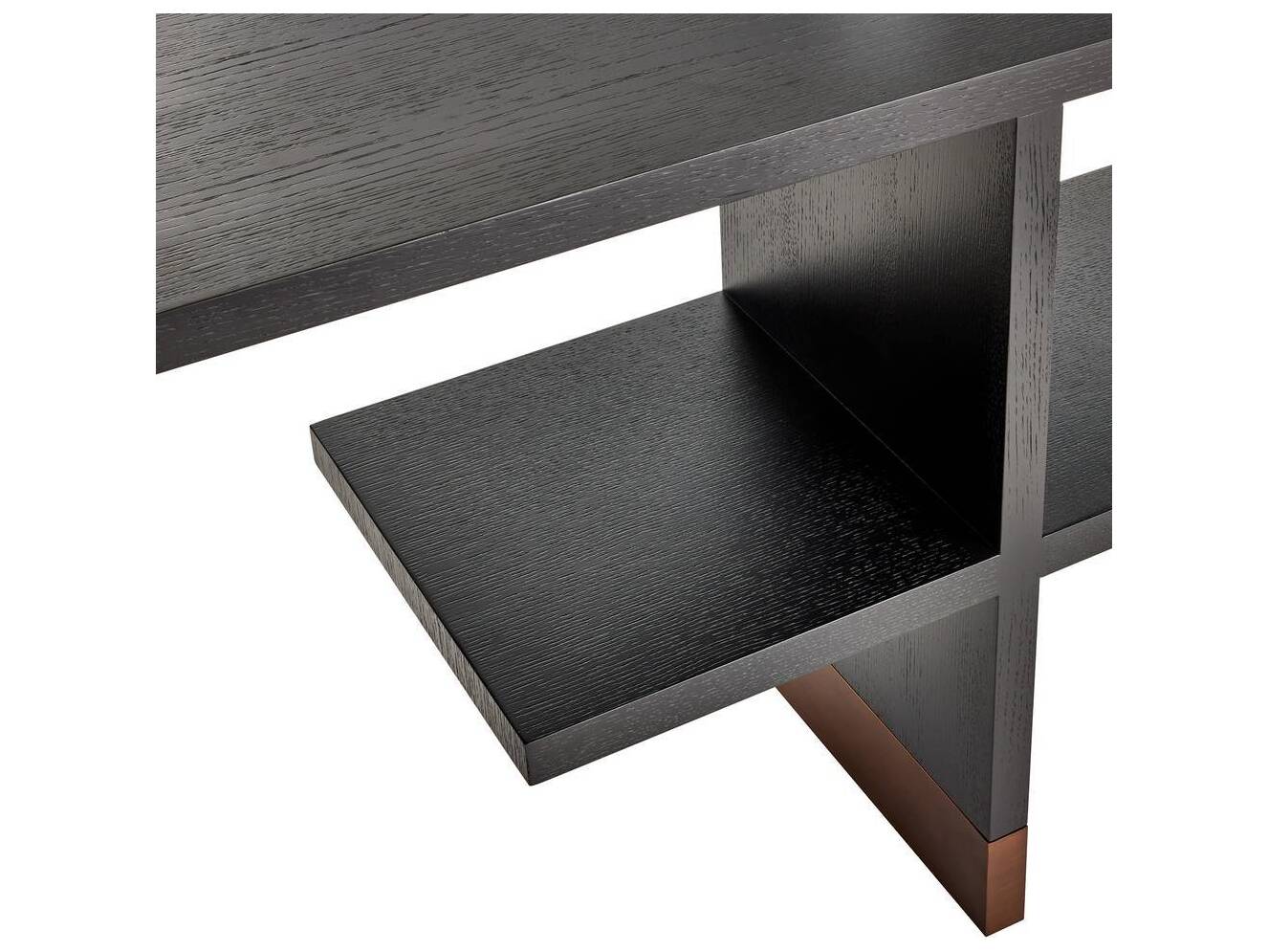 Arteriors Home Ebony Antique Brass Etagere