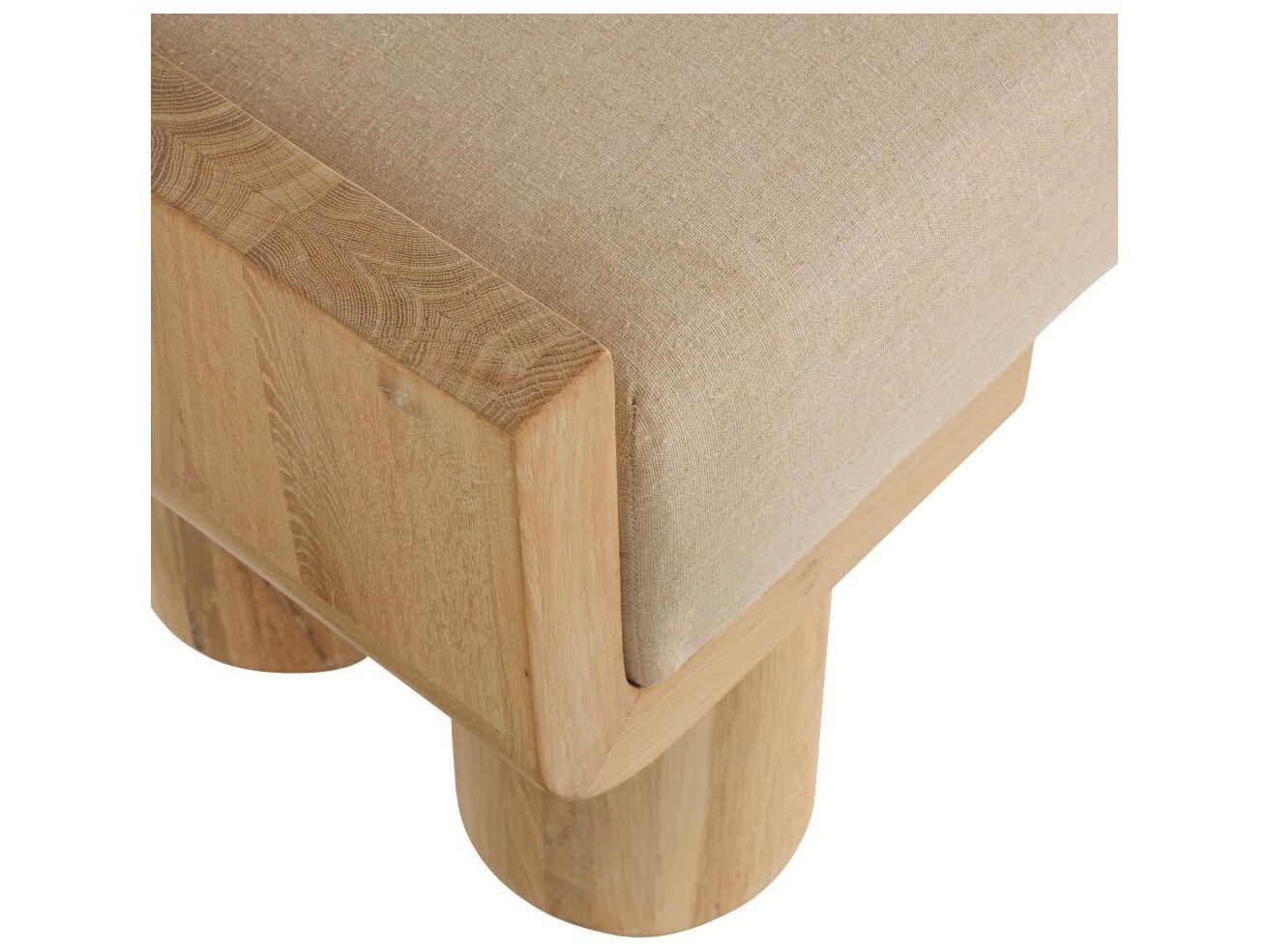 Arteriors Home Wesley Natural Blonde Beige Upholstered Accent Bench