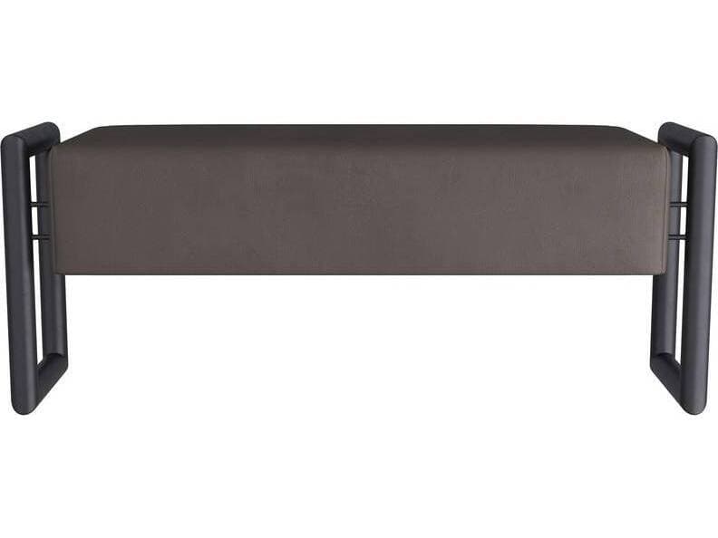 Arteriors Home Willcox Dim Gray Blackened Bronze Leather Accent Bench
