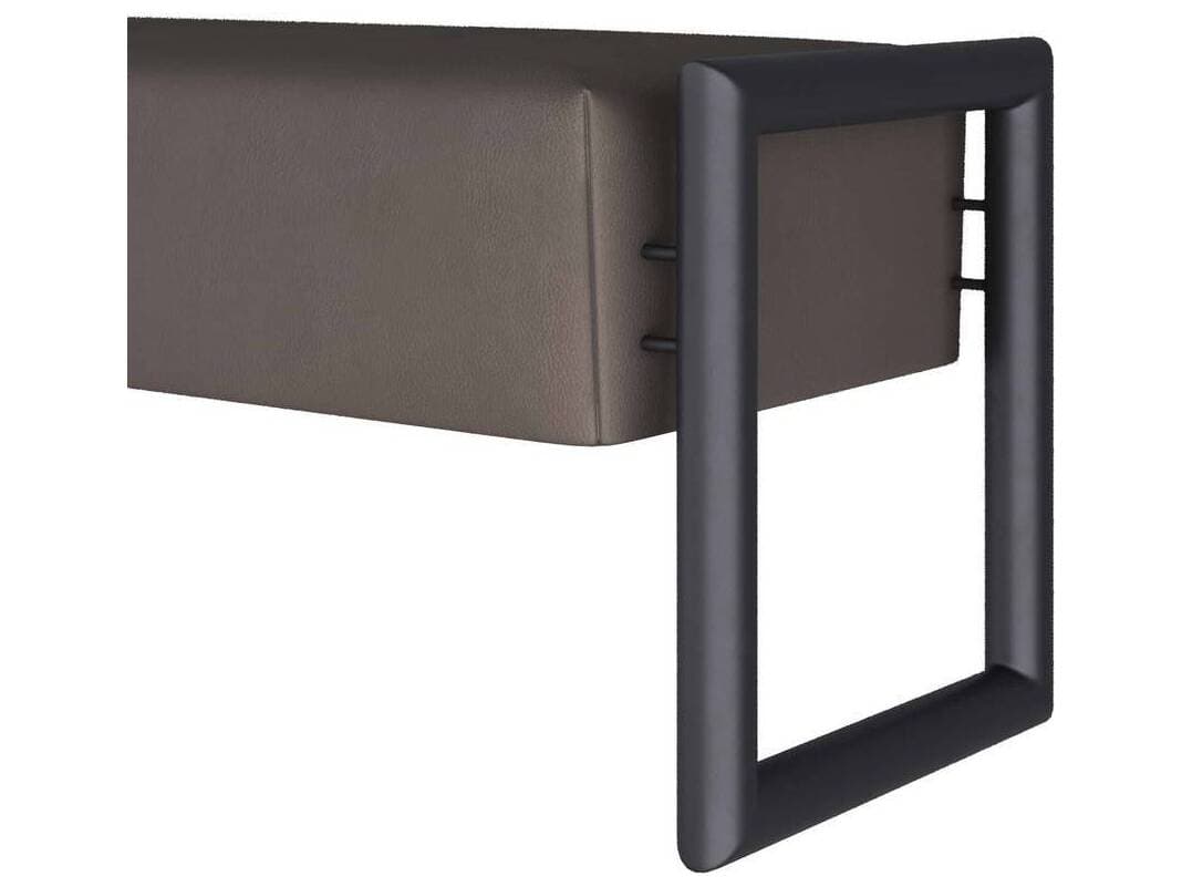 Arteriors Home Willcox Dim Gray Blackened Bronze Leather Accent Bench