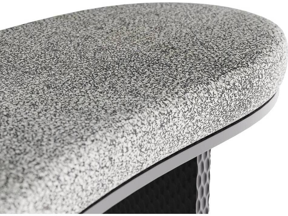 Arteriors Home Yogi Pitch Texture Ebony Black Upholstered Accent Bench