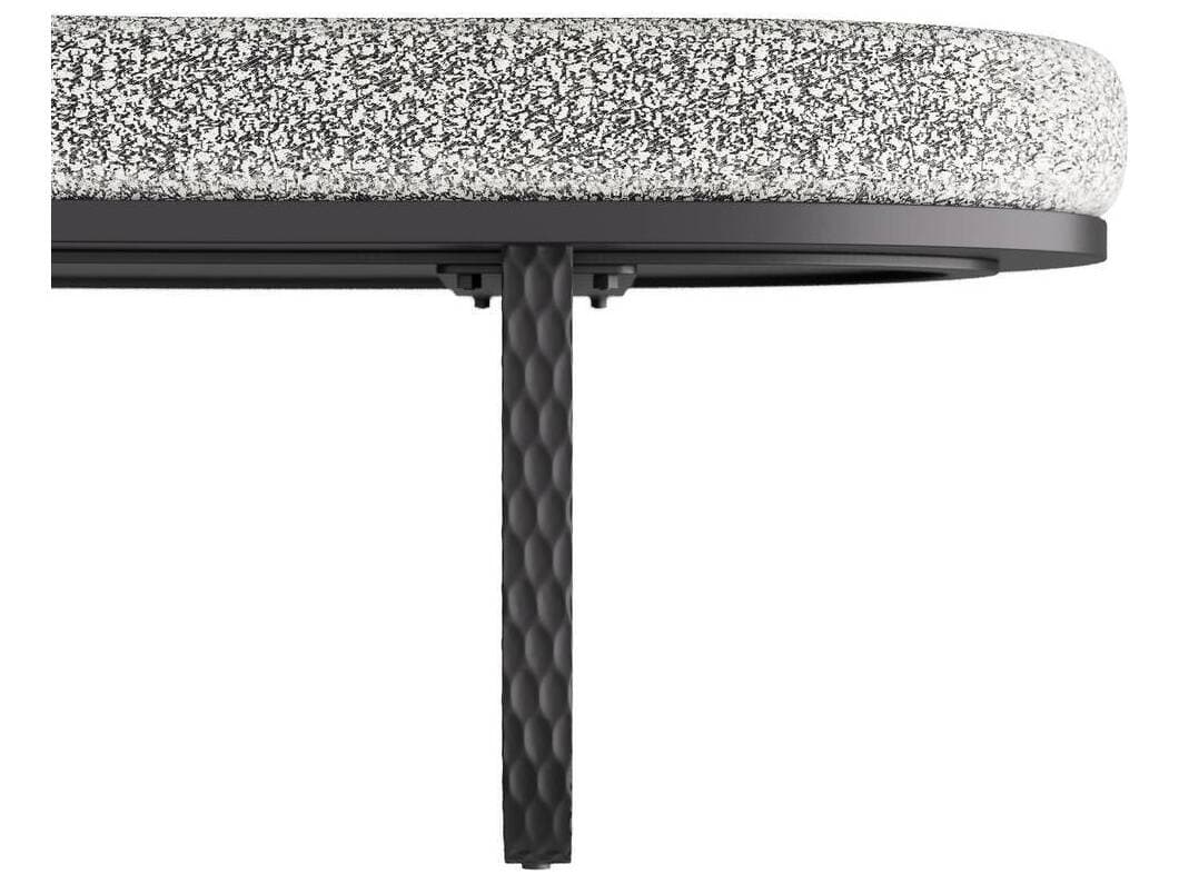 Arteriors Home Yogi Pitch Texture Ebony Black Upholstered Accent Bench
