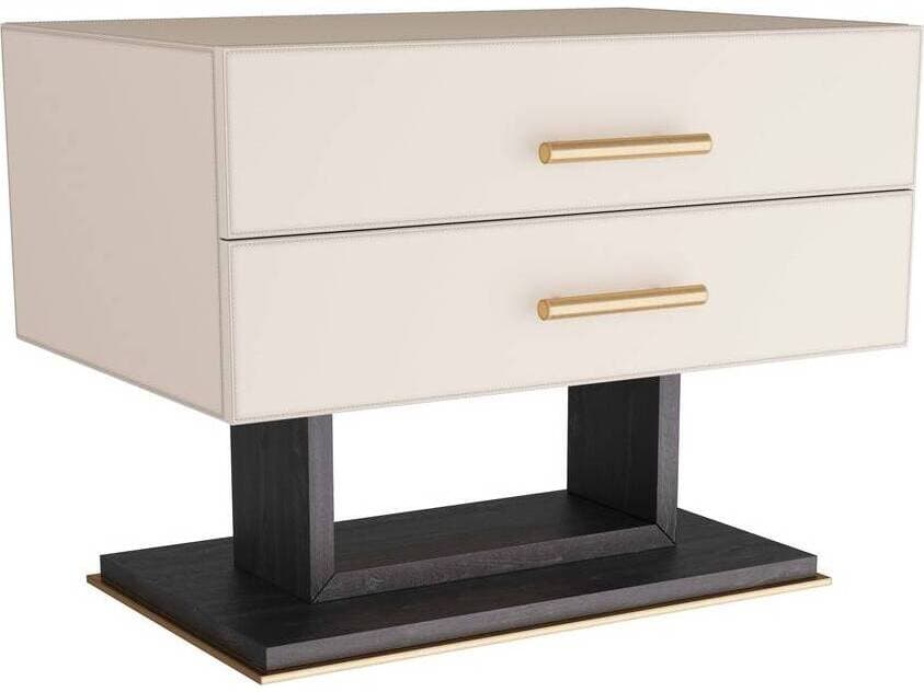 Arteriors Home 2-Drawers Beige Tatro Nightstand