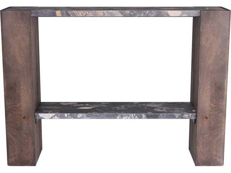 Arteriors Home Rectangular Marble Caspian Umber Torelli Console Table