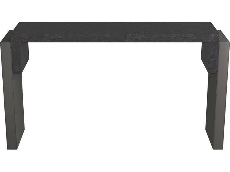 Arteriors Home Rectangular Wood Ebony Dim Gray Bernardo Console Table
