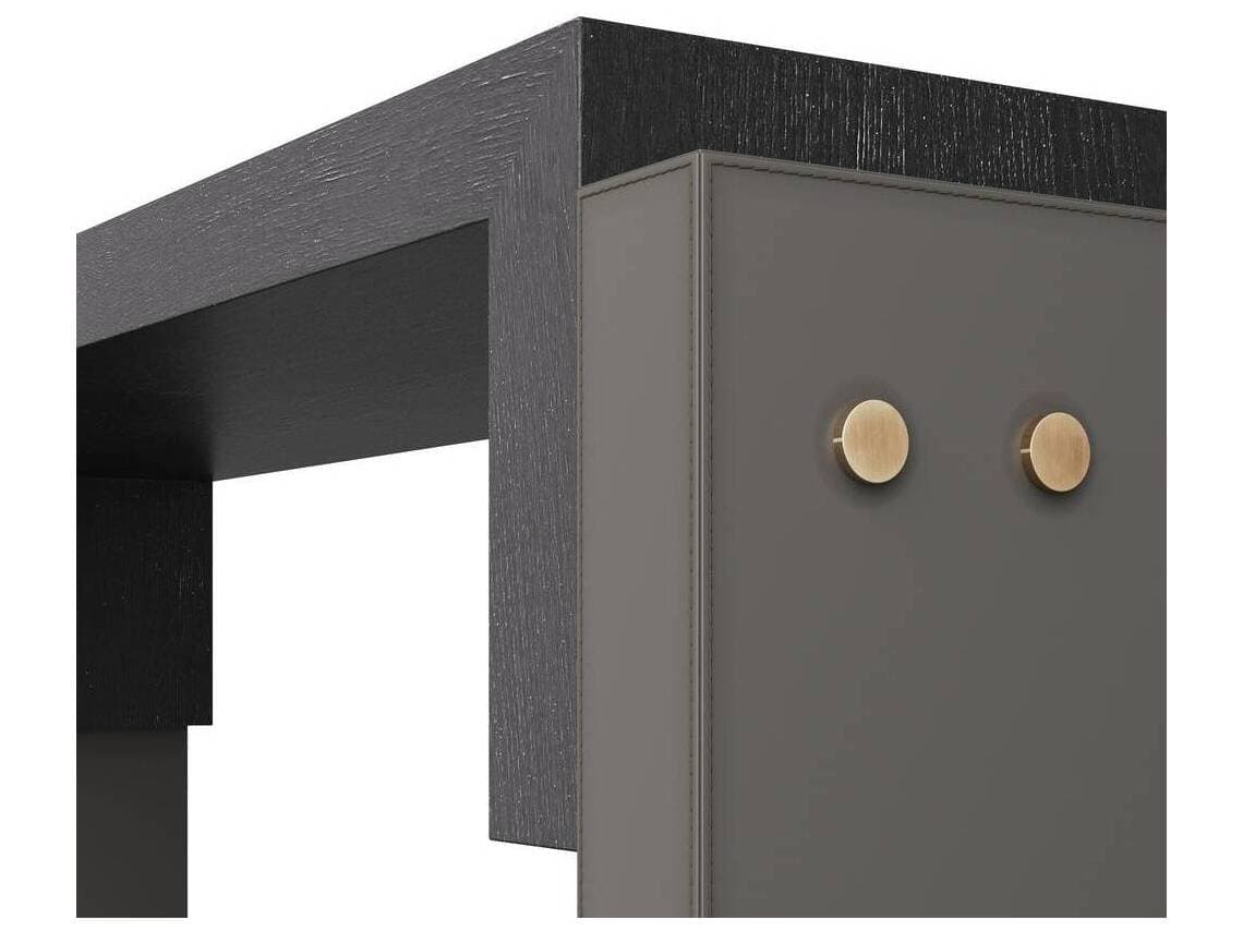 Arteriors Home Rectangular Wood Ebony Dim Gray Bernardo Console Table