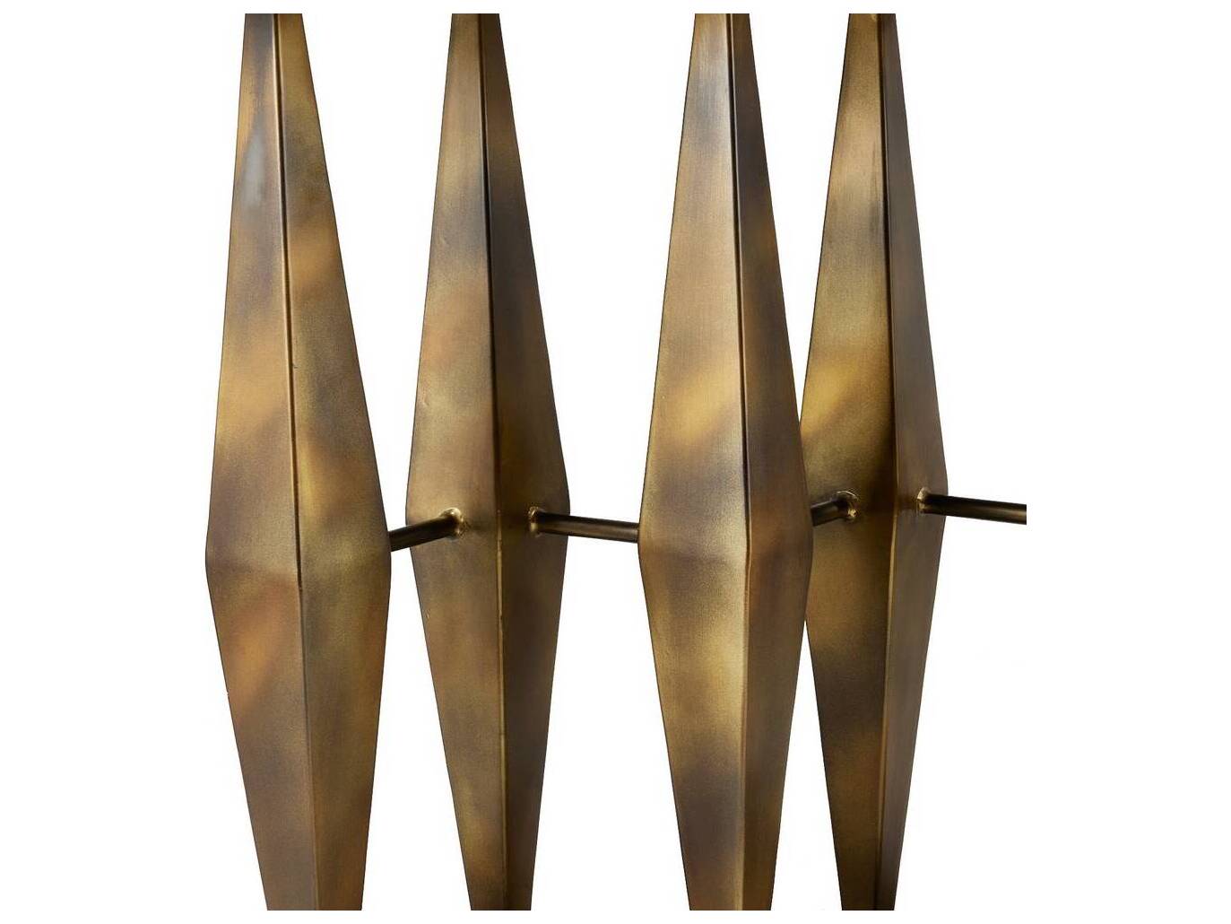 Arteriors Home Rectangular Marble Matte Black Antique Gold Dagmar Console Table