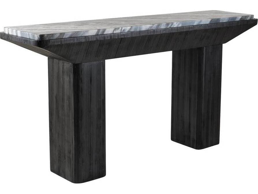 Arteriors Home Rectangular Marble Galaxy Ebony Elio Console Table