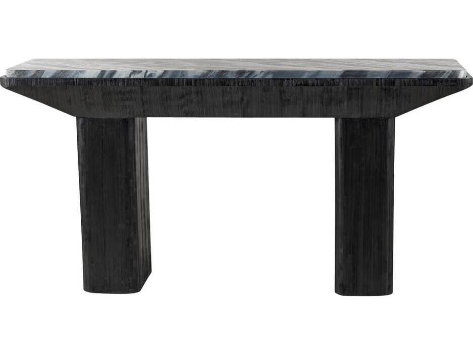 Arteriors Home Rectangular Marble Galaxy Ebony Elio Console Table