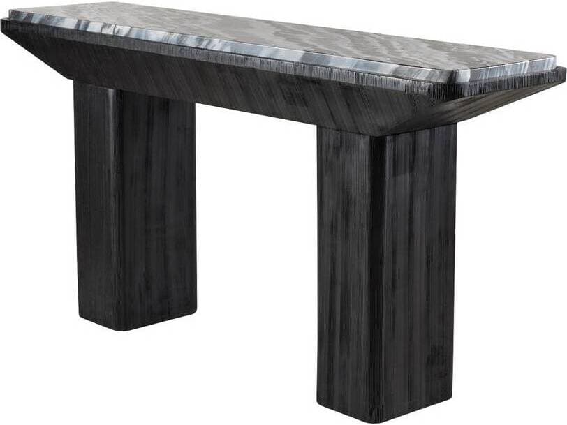 Arteriors Home Rectangular Marble Galaxy Ebony Elio Console Table