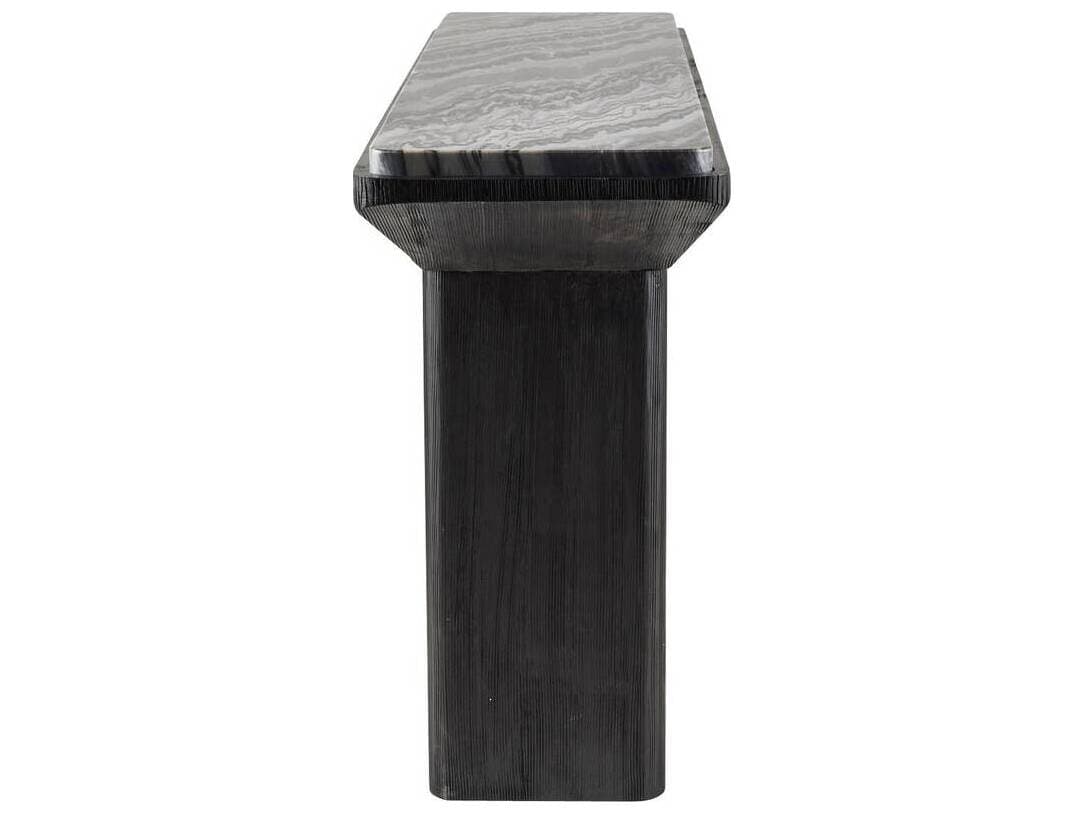 Arteriors Home Rectangular Marble Galaxy Ebony Elio Console Table