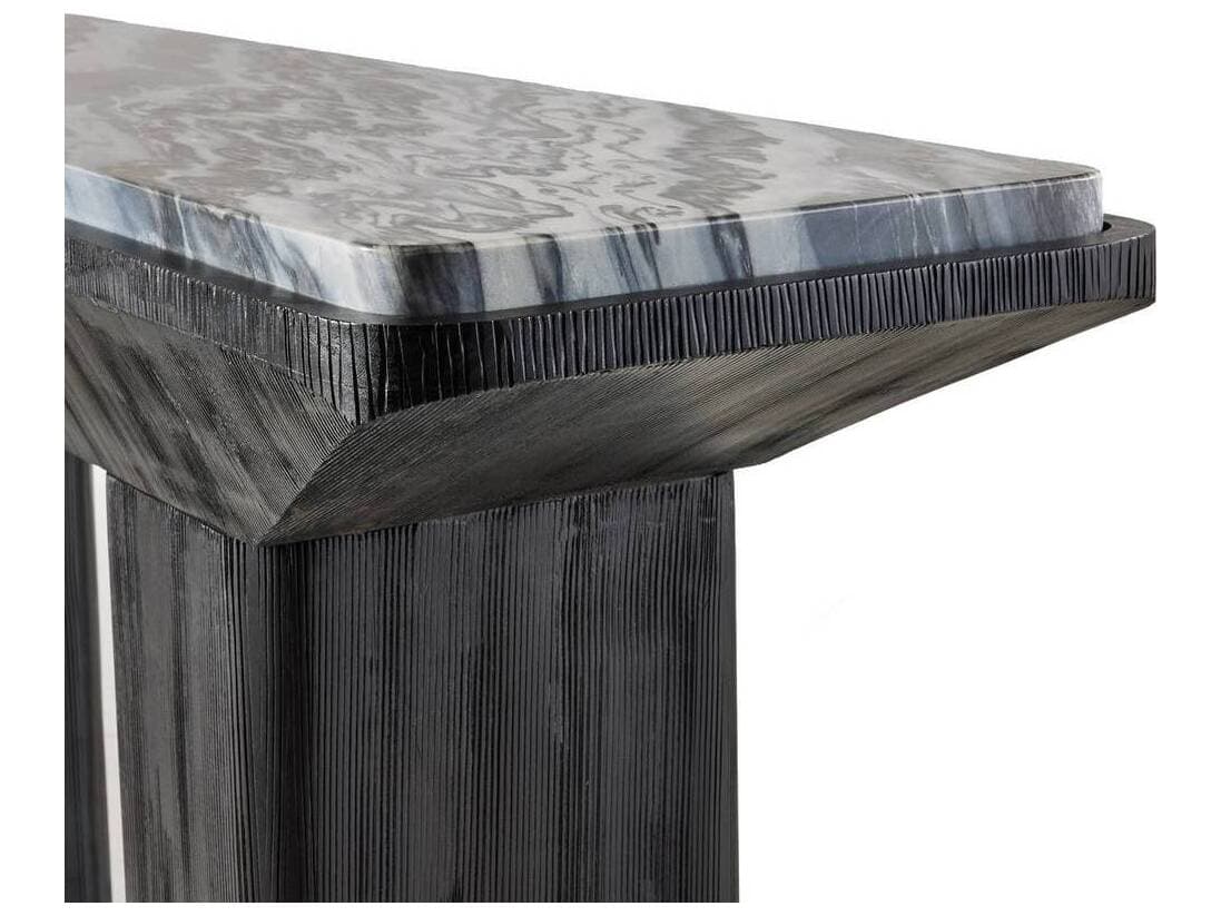 Arteriors Home Rectangular Marble Galaxy Ebony Elio Console Table
