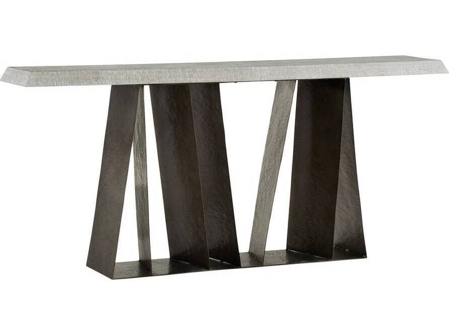 Arteriors Home Rectangular Wood Smoke Carbon Gladstone Console Table