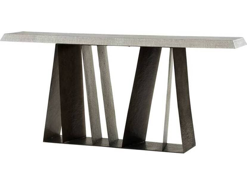 Arteriors Home Rectangular Wood Smoke Carbon Gladstone Console Table