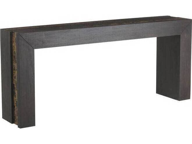 Arteriors Home Kingston Rectangular Wood Umber Natural Faux Horn Brown Console Table