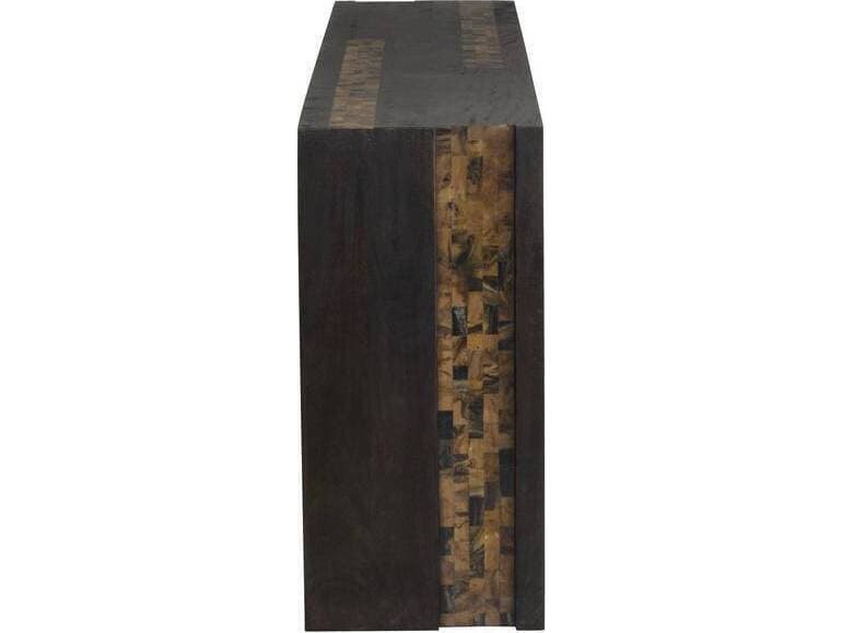 Arteriors Home Kingston Rectangular Wood Umber Natural Faux Horn Brown Console Table