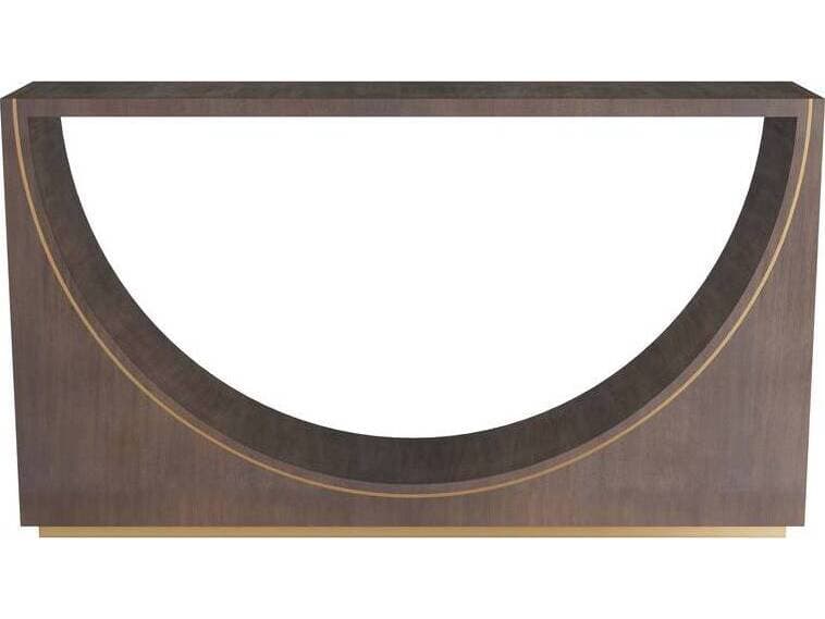 Arteriors Home Rectangular Wood Umber Antique Brass Tatton Console Table