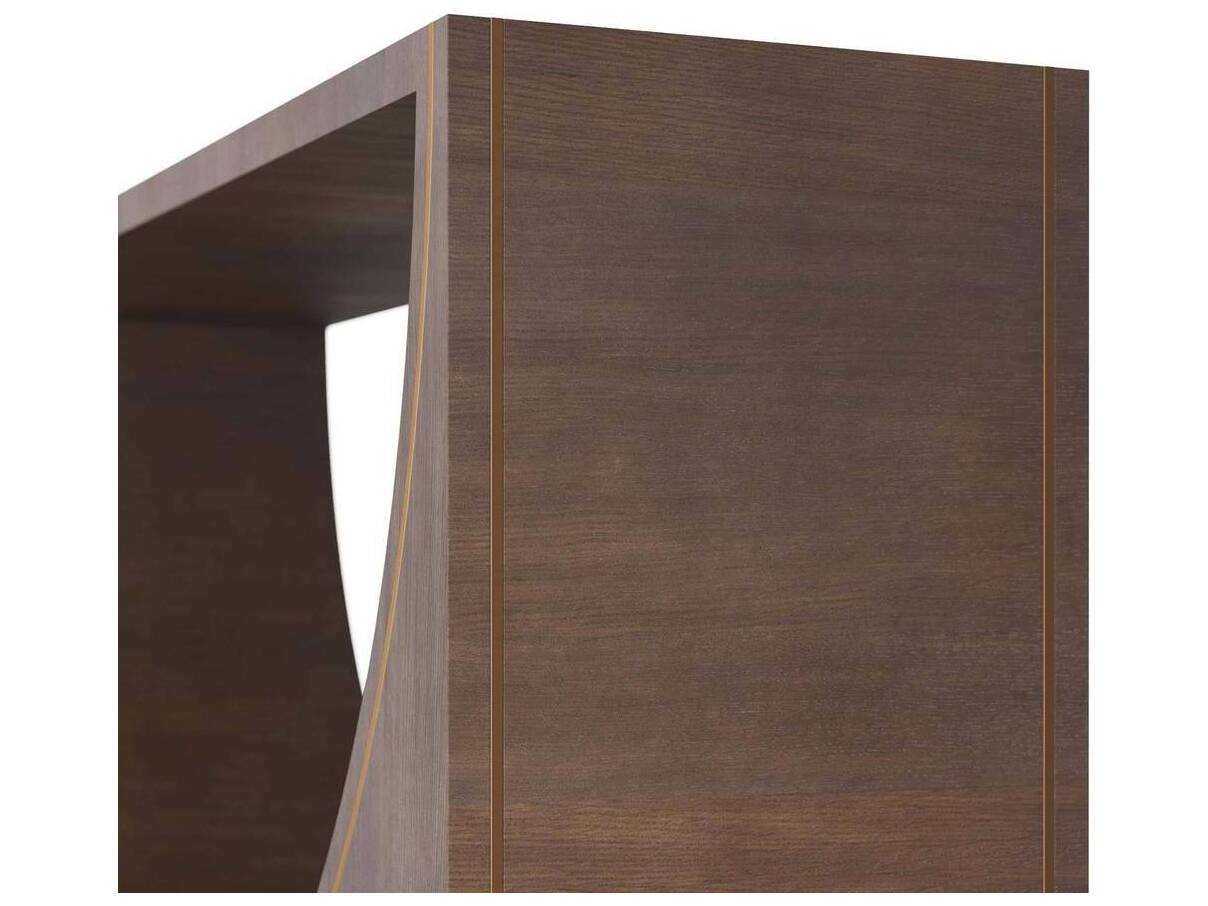 Arteriors Home Rectangular Wood Umber Antique Brass Tatton Console Table