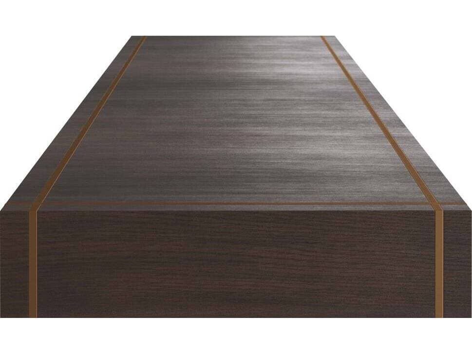 Arteriors Home Rectangular Wood Umber Antique Brass Tatton Console Table