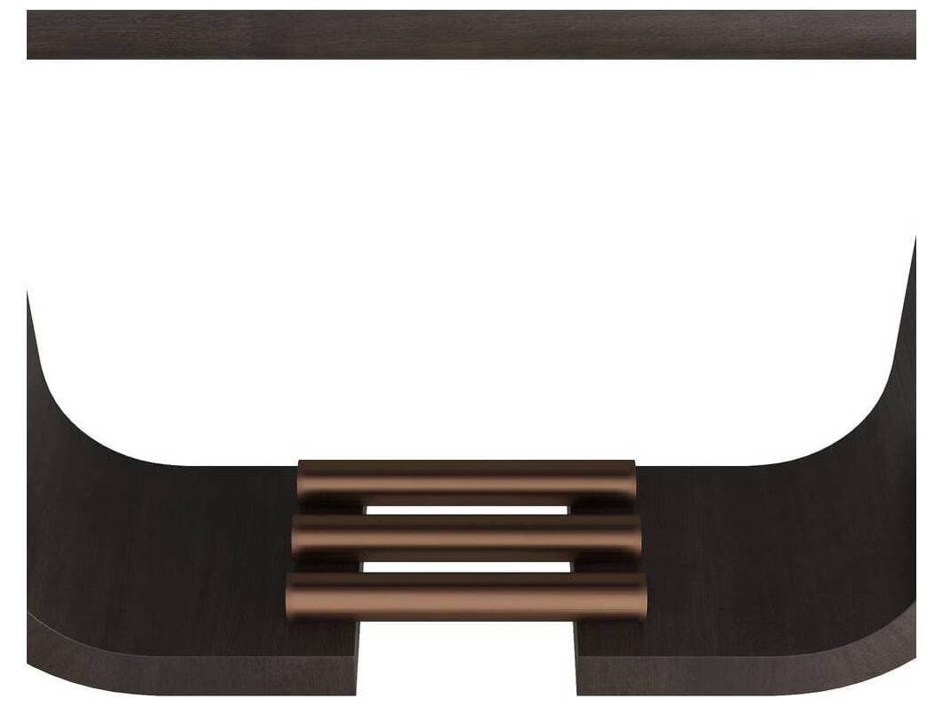 Arteriors Home Rectangular Wood Charcoal Antique Brass Ralston Console Table