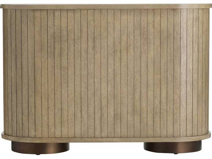 Arteriors Home Tilton Chateau Smoke Vintage Brass Brown Oak Wood Accent Chest