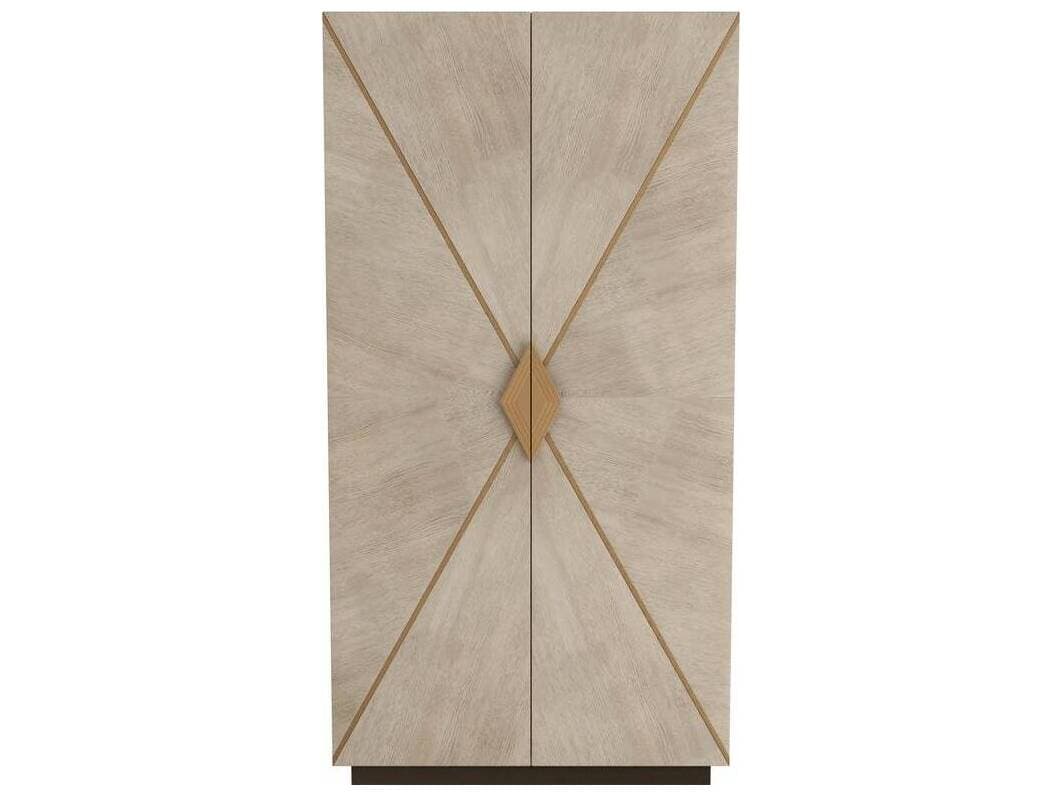 Arteriors Home Tidwell Smoke Antique Brass Beige Oak Wood Accent Chest