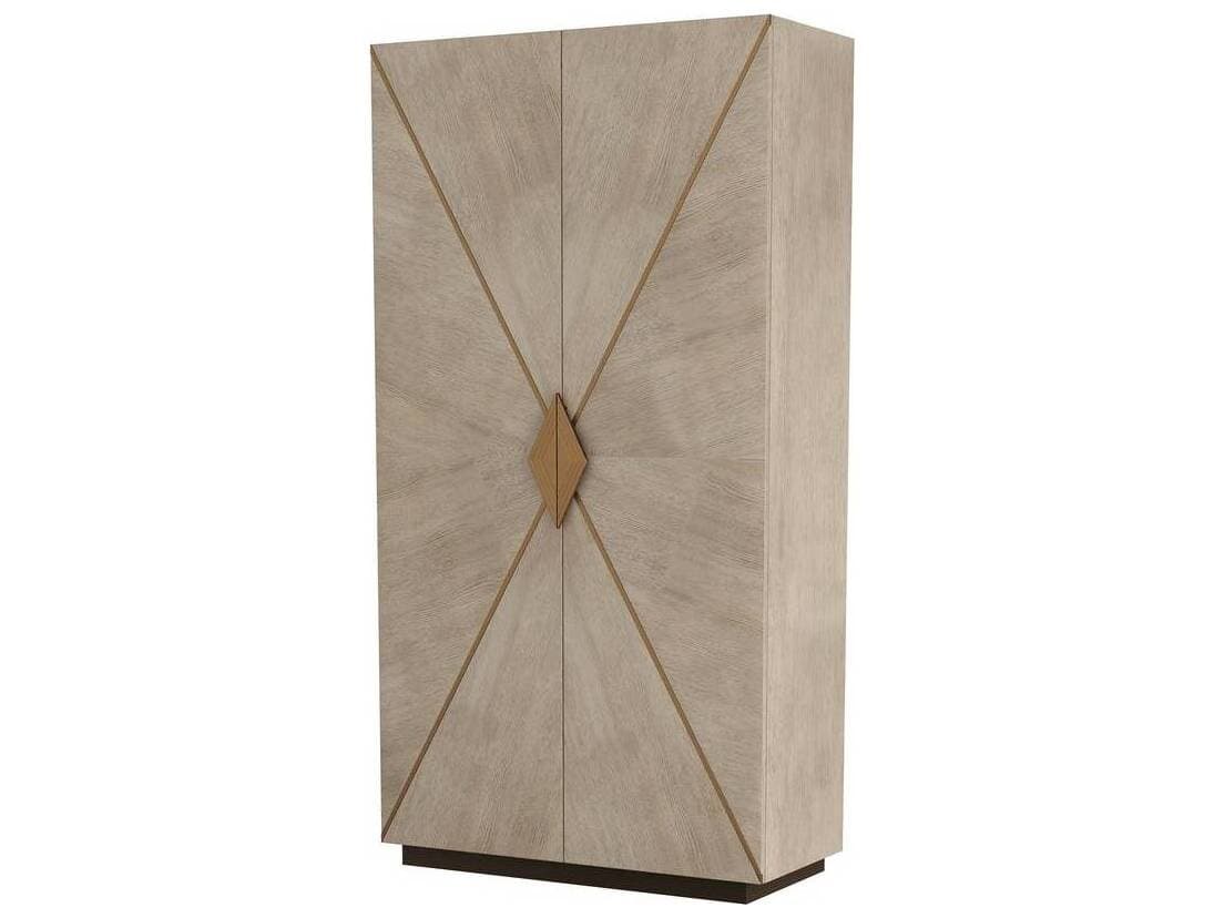 Arteriors Home Tidwell Smoke Antique Brass Beige Oak Wood Accent Chest