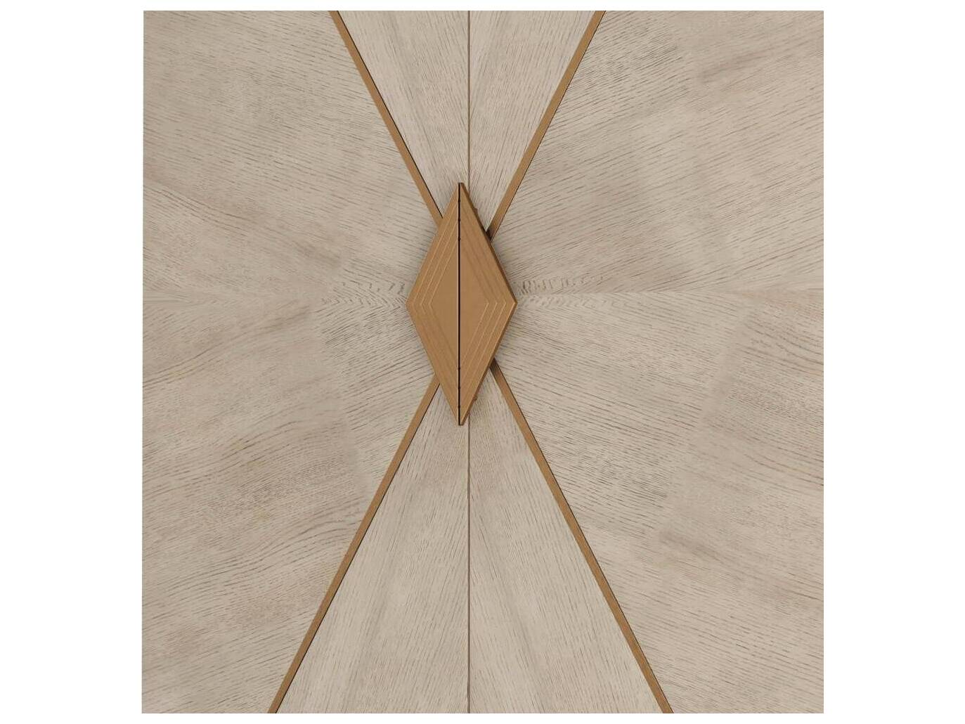 Arteriors Home Tidwell Smoke Antique Brass Beige Oak Wood Accent Chest