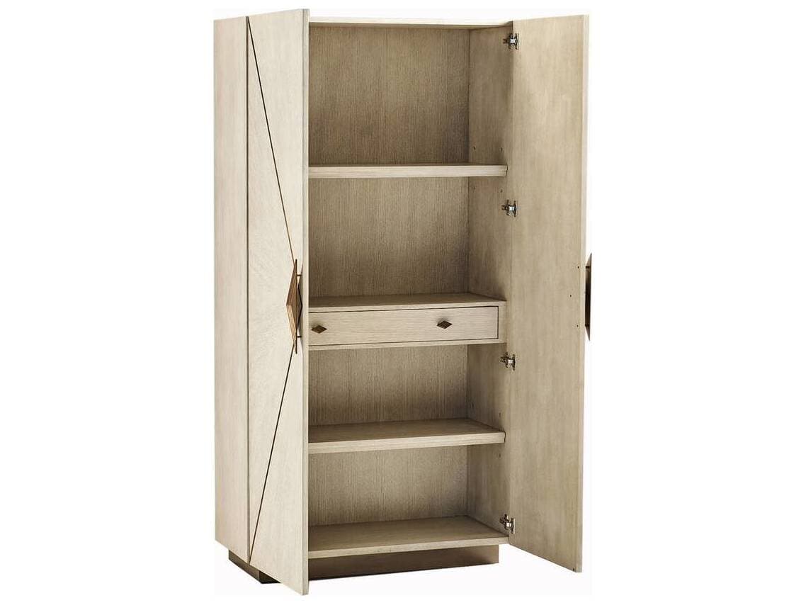 Arteriors Home Tidwell Smoke Antique Brass Beige Oak Wood Accent Chest