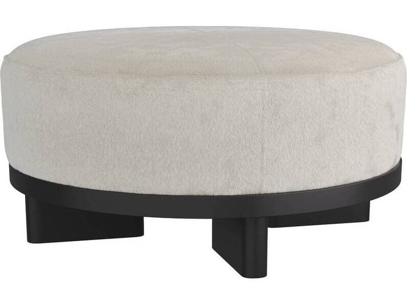Arteriors Home White Ebony Upholstered Aurora Ottoman